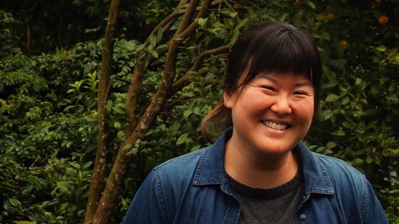 Photo courtesy of Juliet Han. uc davis chemical engineering coffee center probat roasting fellow juliet han