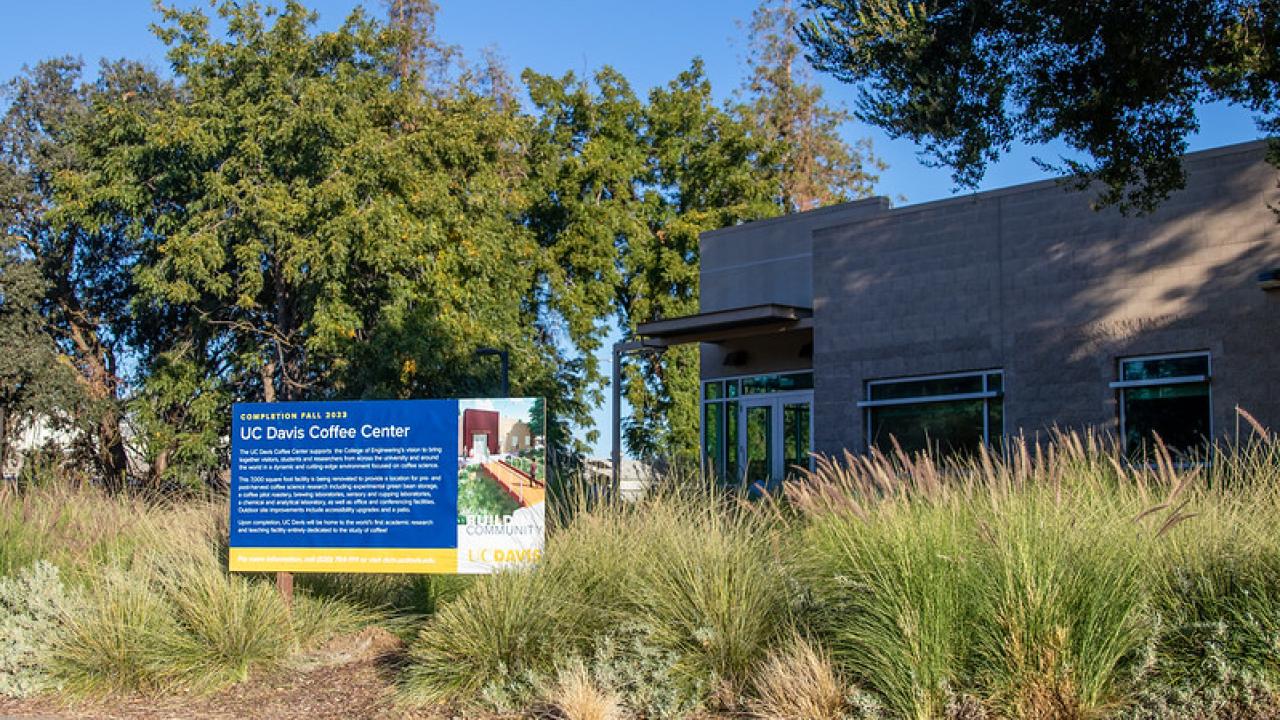 coffee center construction sign