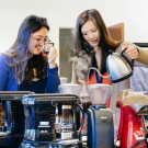 UC Davis students in the coffee lab